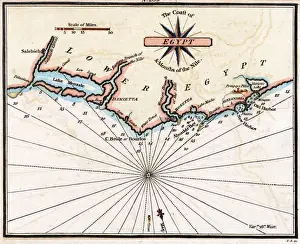 Egypt Prints: MAP / AFRICA / EGYPT / COAST