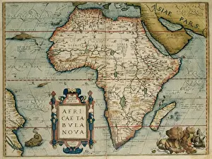 Continent Prints: Map of African Continent. Theatrum Orbis Terrarum by Abraham