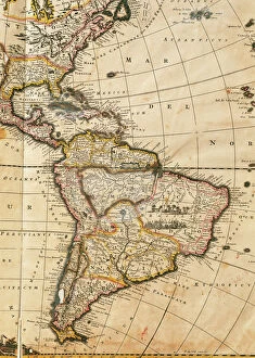 Cartography Collection: Map of America. Nova Totius Americae Descriptio by Frederik