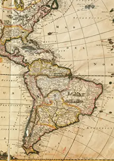 Antilles Prints: Map of America. Nova Totius Americae Descriptio by Frederik