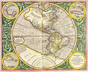 Continent Gallery: Map of the Americas1633 Date: 1633