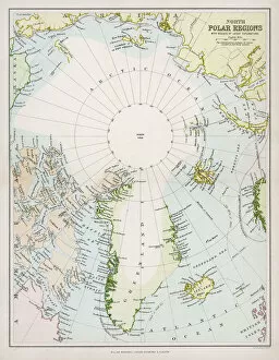 Spitzbergen Gallery: Map / Arctic Circle C1880