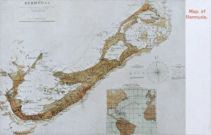Map of Bermuda - Western Atlantic