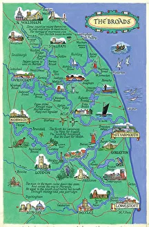 Peck Prints: Map - The Broads