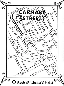 Map of Carnaby Street, 1960s Map of Carnaby Street, 1960s