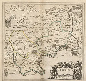 Map of the city of London and county of Middlesex, circa 1600