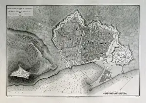 Map of the city and port of Barcelona, by P