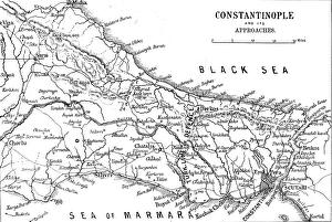 Images Dated 22nd February 2005: Map of Constantinople, Turkey, 1878