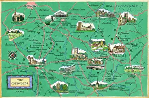 Cotswolds Prints: Map - The Cotswolds