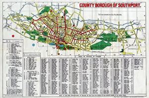 Municipal Collection: Map of the County Borough of Southport, Lancashire