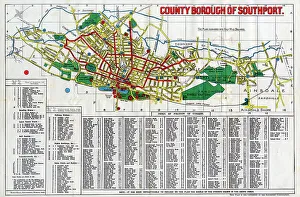 Municipal Collection: Map of the County Borough of Southport, Lancashire