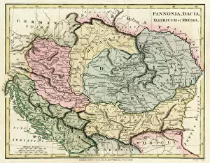 1801 Collection: Map of the Dacian Empire and Roman provinces