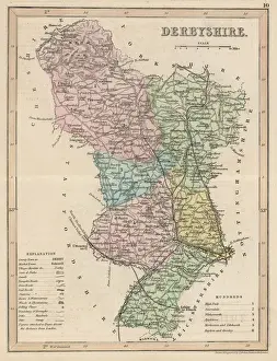 Maps Prints: Map / Derbyshire C1857