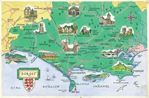 Dorset Prints: Map - Dorset
