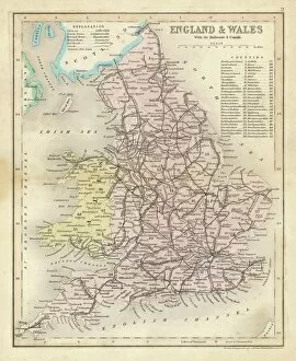 Canals Collection: Map / England & Wales 1857