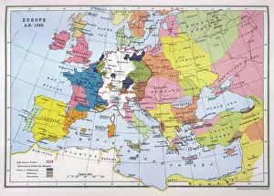 Map of Europe in 1360