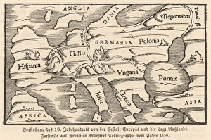Pontus Gallery: Map of Europe, 1550
