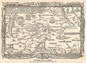 Forests Prints: MAP / EUROPE / RUSSIA 1549