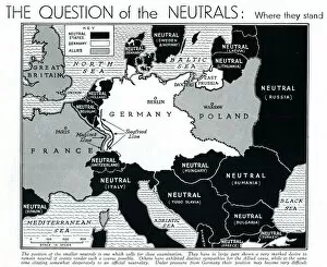 Alliance Gallery: Map of Europe showing WW2 alliances, September 1939