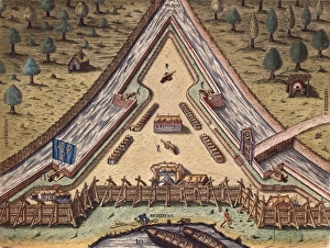 Map of Fort Caroline, built by second French
