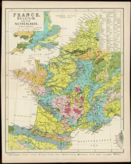Netherlands Collection: Map / France / Belgium / Nethe