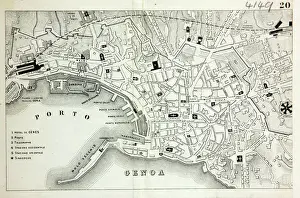 Plans Prints: Map of Genoa