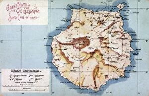 Cruz Collection: Map of Gran Canaria, Canary Islands