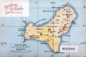 Cruz Collection: Map of Hierro, Canary Islands