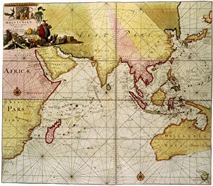 1700 Gallery: Map of the Indian Ocean 1700 Date: 1700