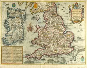 Images Dated 23rd August 2016: Map: The Invasions of England and Ireland - 1627
