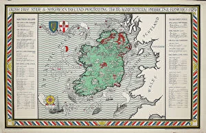 Images Dated 9th February 2021: A Map Of Irish Free State And Northern Ireland