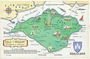 Peck Prints: Map - Isle of Wight