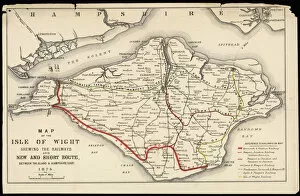 1874 Collection: Map of Isle of Wight