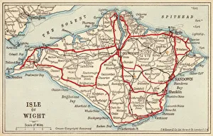 Images Dated 27th July 2011: Map of the Isle of Wight