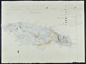 Formations Prints: Map of Jamaica (Wall, 1864)