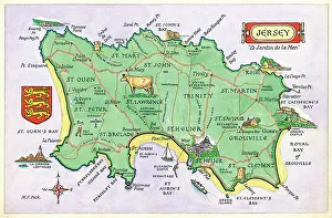 Channel Prints: Map - Jersey