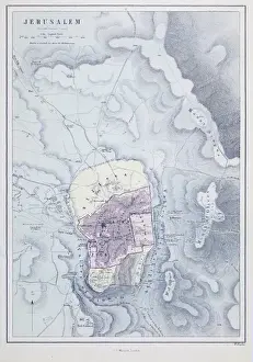 Contour Prints: Map of Jerusalem