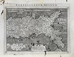 Map of the Kingdom of Naples. 1597-1568. Illustration