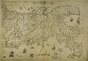 Mapping Prints: Map Kingdom of Naples. Southerm of Italian Peninsula. Italia