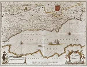 Gibraltar Gallery: Map of the kingdoms of Granada and Murcia (Granata