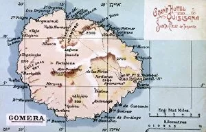 Cruz Collection: Map of La Gomera, Canary Islands