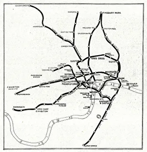 Map of the London Underground Railway System