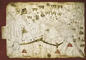 Represented Prints: Map of the Mediterranean (Add. Ms. 25691). It