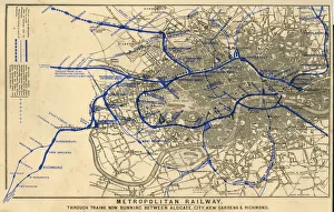 Aldgate Gallery: Map, Metropolitan Underground Railway