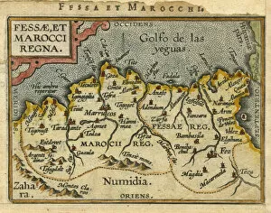 Cartography Collection: Map of Morocco, 1601
