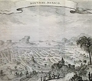 1625 Prints: Map of New Mexico. 17th century