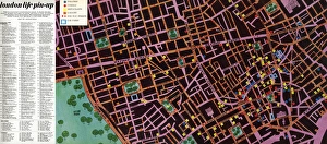 Images Dated 5th January 2016: Map to the nightlife of London, 1965