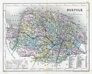 Maps Collection: Map / Norfolk C1857