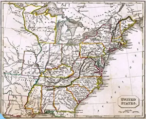 MAP / NORTH AMERICA 1827