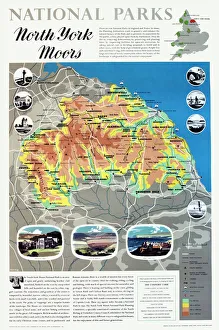 Images Dated 21st May 2012: Map of the North Yorks Moors